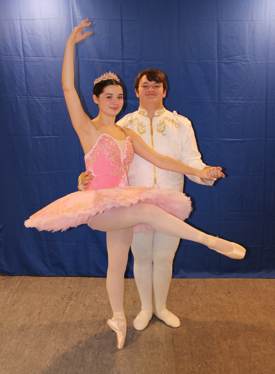Jacelyn O'Brien, left, and Tyler Powley will dance the roles of the Sugar Plum Fairy and Cavalier in a performance of "The Nutcracker" on Saturday, November 26 at 12 noon.